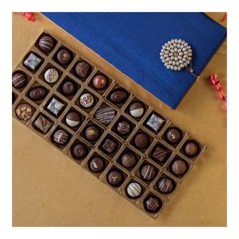Assorted Pralines Designer Silk Box of 36